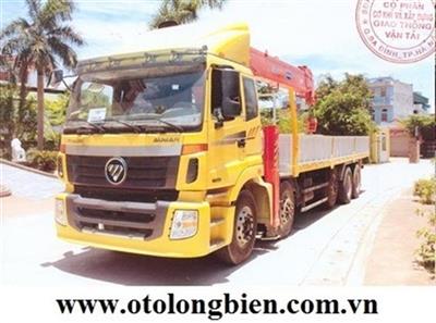 Xe tải Thaco Auman 5 chân gắn cẩu tự hành 15 tấn 2023